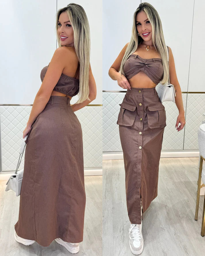 Conjunto Letícia Marrom