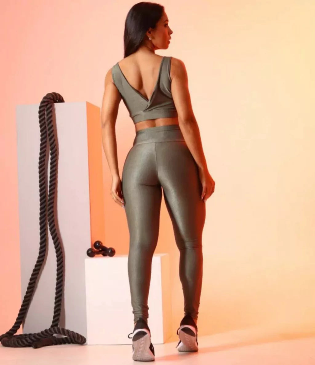 Conjunto de Calça Canelado