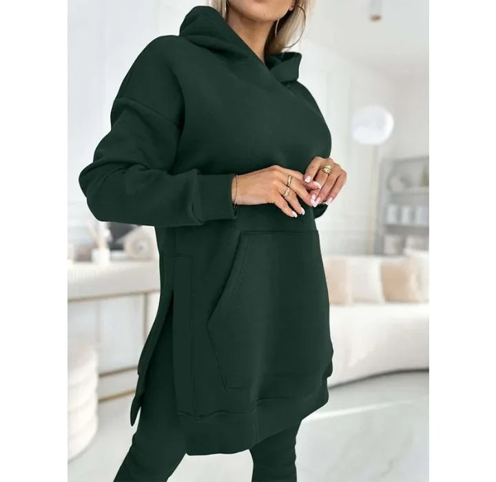 Conjunto Lívia Confortável – Blusão Longo + Calça Slim