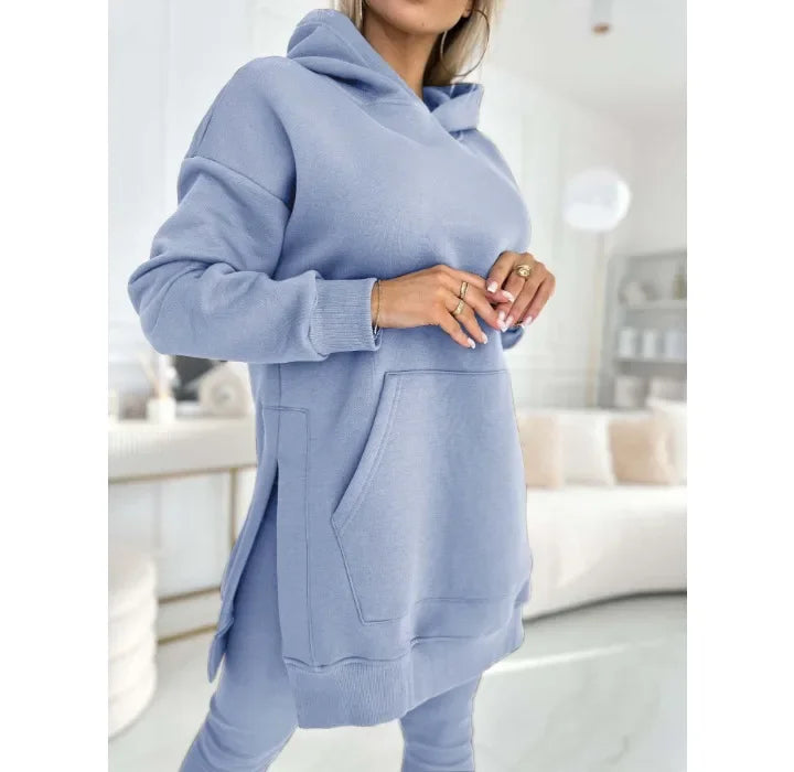 Conjunto Lívia Confortável – Blusão Longo + Calça Slim