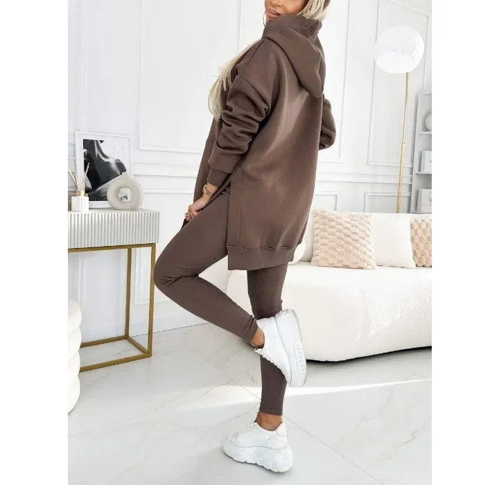 Conjunto Lívia Confortável – Blusão Longo + Calça Slim