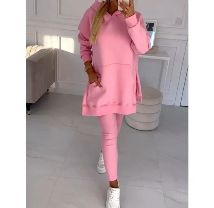 Conjunto Lívia Confortável – Blusão Longo + Calça Slim