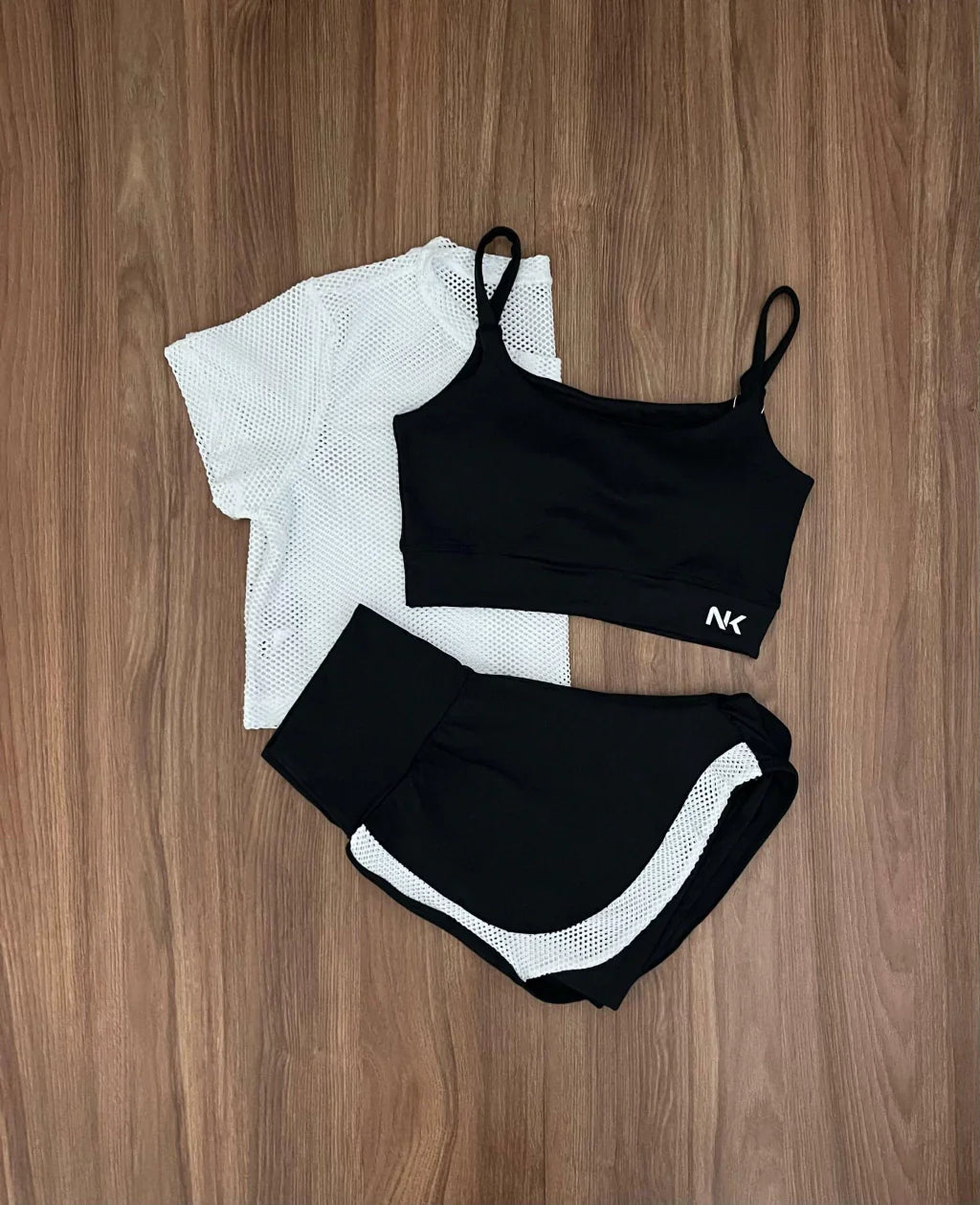 Conjunto 3 Peças Short Duplo + Cropped e Top - Frete Grátis 2