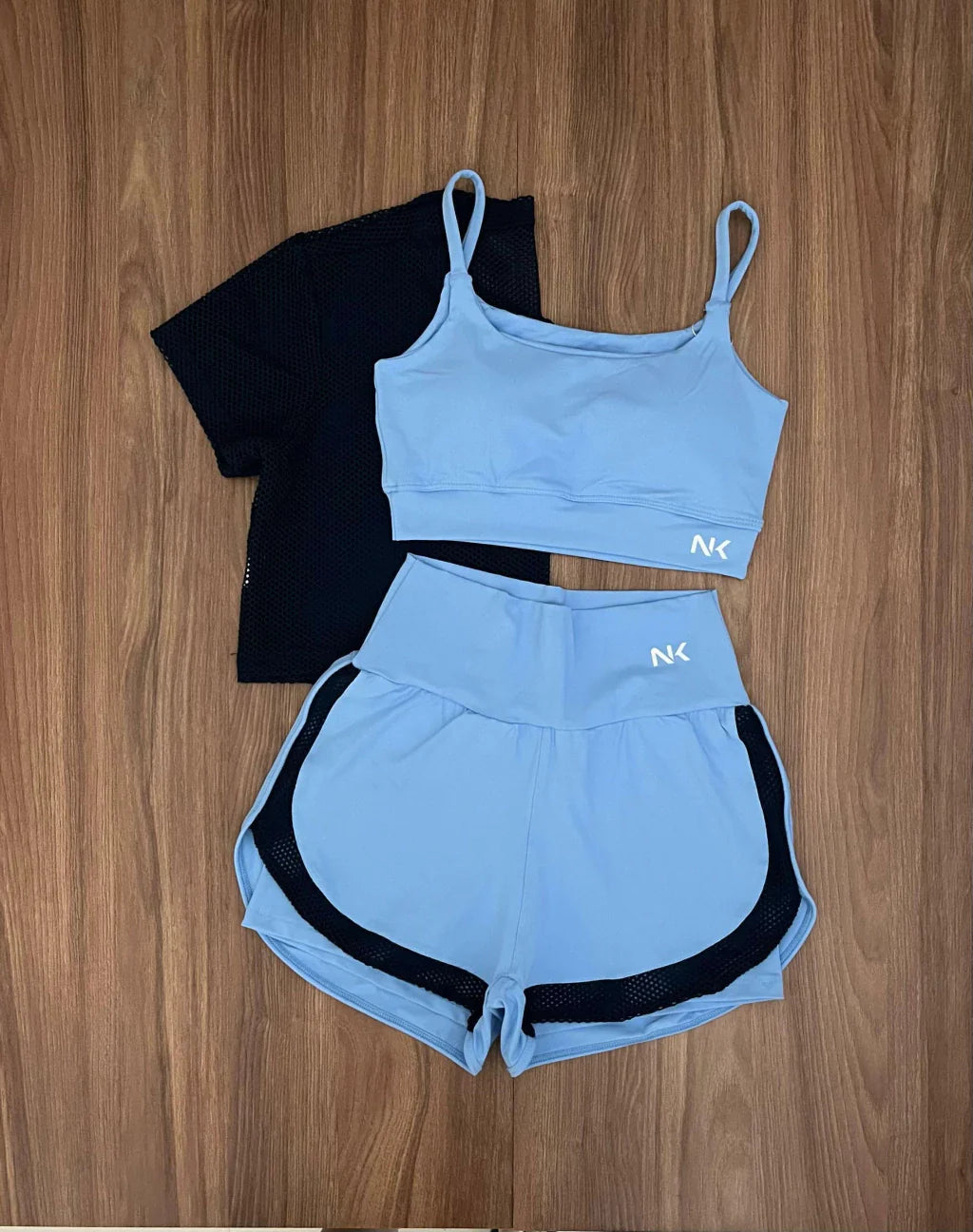 Conjunto 3 Peças Short Duplo + Cropped e Top - Frete Grátis 2