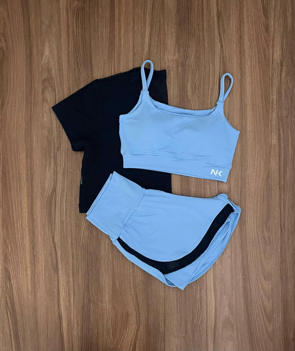 Conjunto 3 Peças Short Duplo + Cropped e Top - Frete Grátis 2