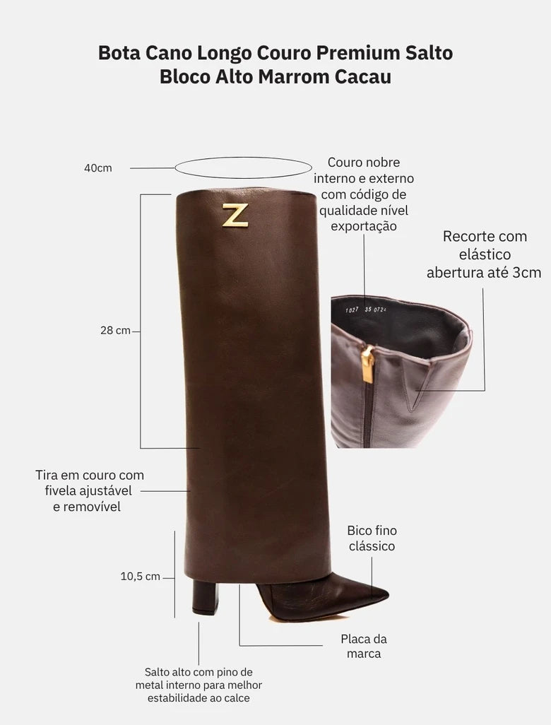 Bota de Couro Lumière Femme