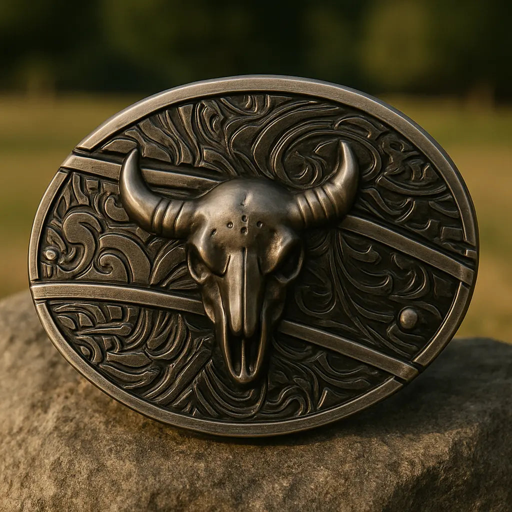 Fivela Cabeça de Touro com Canivete Secreto - Esporatto