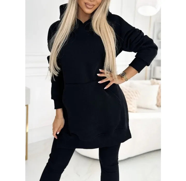 Conjunto Lívia Confortável – Blusão Longo + Calça Slim