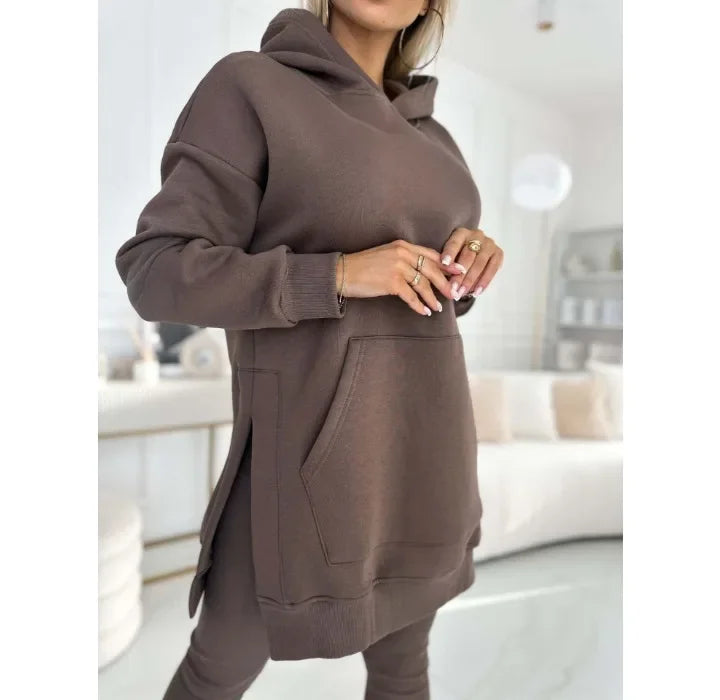 Conjunto Lívia Confortável – Blusão Longo + Calça Slim