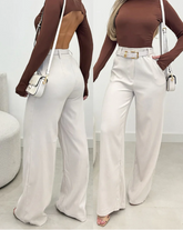 Kit 2 Calças Pantalona em Alfaiataria - Acompanha Cinto (Promoção da Semana)