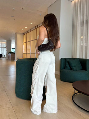 Conjunto 2 Peças Cropped + Calça Cargo - Queima de Estoque