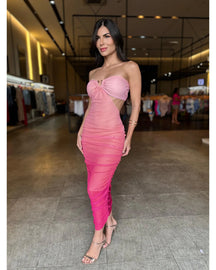 Vestido Tule Degradê