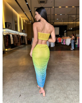 Vestido Tule Degradê